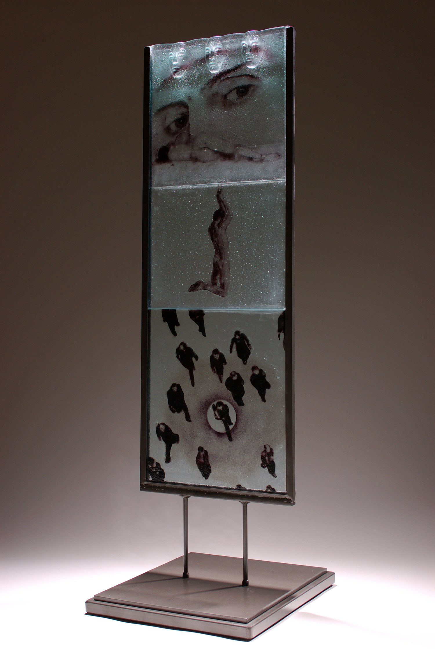 Sgraffitto Glass sculpture by Michael Janis